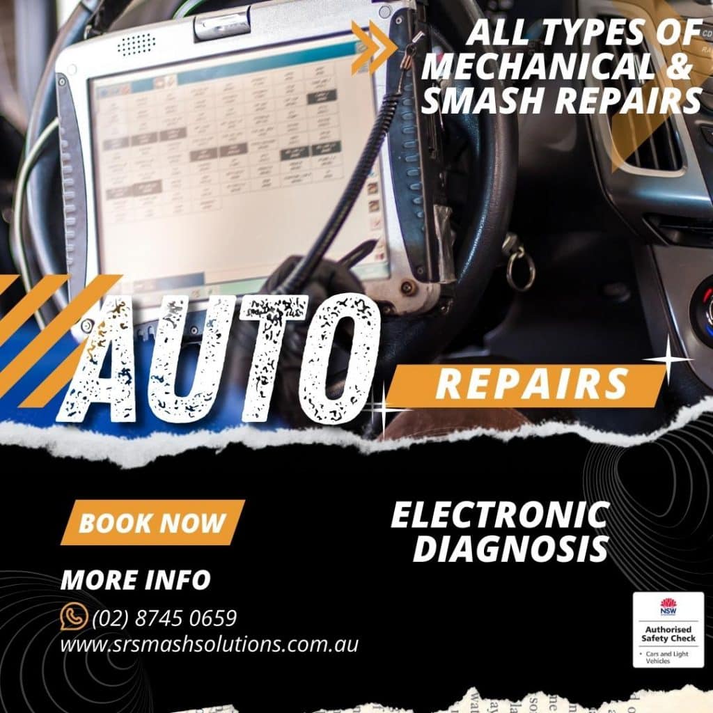 Image presents smash repairs Strathfield Electronic diagnosis
